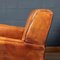 20th Century Art Deco Style Dutch Sheepskin Leather Club Chairs, Set of 2 5