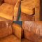 20th Century Art Deco Style Dutch Sheepskin Leather Club Chairs, Set of 2 11