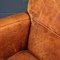 20th Century Art Deco Style Dutch Sheepskin Leather Club Chairs, Set of 2 8