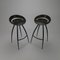 Black Lyra Stools, Italy, 1990s, Set of 2, Image 1