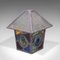 Antique English Victorian Stained Glass Decorative Lantern Hood Lamp Shade, Image 3
