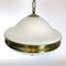 Opaline Glass and Brass Pendant Lamp from Stilux Milano, 1950s, Image 9