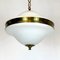 Opaline Glass and Brass Pendant Lamp from Stilux Milano, 1950s 6