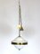 Opaline Glass and Brass Pendant Lamp from Stilux Milano, 1950s, Image 2