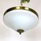 Opaline Glass and Brass Pendant Lamp from Stilux Milano, 1950s, Image 3
