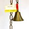 Opaline Glass and Brass Pendant Lamp from Stilux Milano, 1950s 4