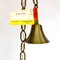 Opaline Glass and Brass Pendant Lamp from Stilux Milano, 1950s, Image 4