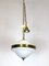 Opaline Glass and Brass Pendant Lamp from Stilux Milano, 1950s, Image 7