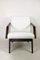 Vintage White Boucle & Rosewood Lounge Chair, 1970s 7