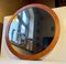 Mid-Century Scandinavian Teak Round Wall Mirror, 1960s, Image 1