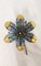 Cenicero floral de metal pintado, años 60, Imagen 4