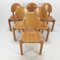 Oak Dining Chairs, 1980s, Set of 6 1