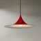 Red Semi Pendant by Bonderup and Thorup for Fog & Menup, 1960s 2