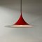 Red Semi Pendant by Bonderup and Thorup for Fog & Menup, 1960s 6