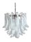 Large White Murano Chandelier in the Style of Mazzega 1