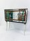 Mueble bar italiano Mid-Century moderno de madera y vidrio, años 50, Imagen 9