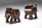 Afrikanisches Elefanten Wohnzimmer Set aus geschnitztem Holz, 4er Set 12