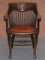 Antique English Edwardian Oak Captains Office Chair by Ralph Johnson 3