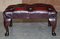 Oxblood Leather Chesterfield & Beech Footstool with Cabriolet Legs 10