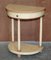 Vintage French Painted Demilune Side Tables with Single Drawer, Set of 2 2