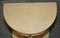 Vintage French Painted Demilune Side Tables with Single Drawer, Set of 2, Image 17