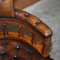 Butaca Chesterfield tradicional de roble y cuero marrón, Imagen 6