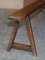 Antique Victorian Fruitwood Trestle Benches for Long Dining Tables, Set of 2 8