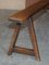 Antique Victorian Fruitwood Trestle Benches for Long Dining Tables, Set of 2, Image 8