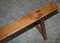 Antique Victorian Fruitwood Trestle Benches for Long Dining Tables, Set of 2, Image 6