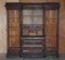 Antique English Jacobean Revival Hand Carved Oak Bureau Bookcase, 1833 12