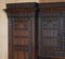 Antique English Jacobean Revival Hand Carved Oak Bureau Bookcase, 1833 8