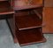 Flamed Hardwood & Green Leather Desk with Workstation 20