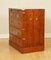 Vintage Yew Wood Burr Military Campaign Chest of Drawers 10