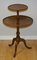 Large Victorian Hardwood Queen Anne Circular 2 Tier Dumbwaiter Table, 1880s 2