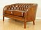 Hand Dyed Whiskey Brown Leather Two Seater Sofa, Image 9