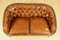 Hand Dyed Whiskey Brown Leather Two Seater Sofa 5