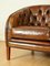 Hand Dyed Whiskey Brown Leather Two Seater Sofa, Image 11