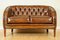 Hand Dyed Whiskey Brown Leather Two Seater Sofa 3