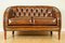 Hand Dyed Whiskey Brown Leather Two Seater Sofa, Image 3