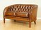 Hand Dyed Whiskey Brown Leather Two Seater Sofa, Image 4