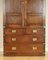 Military Campaign Wardrobe Cabinet with Brass Handles from Bevan and Funnel, Image 5