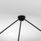 Moderne schwarze Spider Decken- oder Wandlampe mit drei festen Armen von Serge Mouille 4