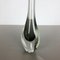 Jarrón italiano Sommerso de cristal de Murano gris de Flavio Poli, años 60, Imagen 9