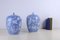 Vaso in ceramica bianca blu, set di 2, Immagine 3