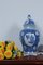 Porcelain Hand Painted Blue White Vase with Lid, Image 3