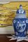 Porcelain Hand Painted Blue White Vase with Lid 19
