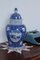 Porcelain Hand Painted Blue White Vase with Lid, Image 15