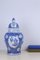 Porcelain Hand Painted Blue White Vase with Lid, Image 17