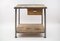 Schwere industrielle Art Deco Werkbank aus Stahl & Holz, 1940er 1