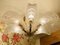 Hollywood Regency Art Deco Brass and Frosted Glass Ceiling Lamp 12